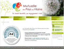 Tablet Screenshot of mutuellepaysdevilaine.fr
